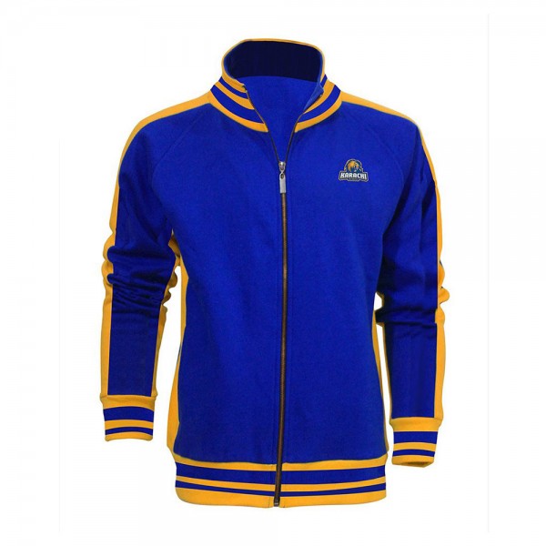 Karachi Kings Fleece Zipper Jacket - Blue & Yellow